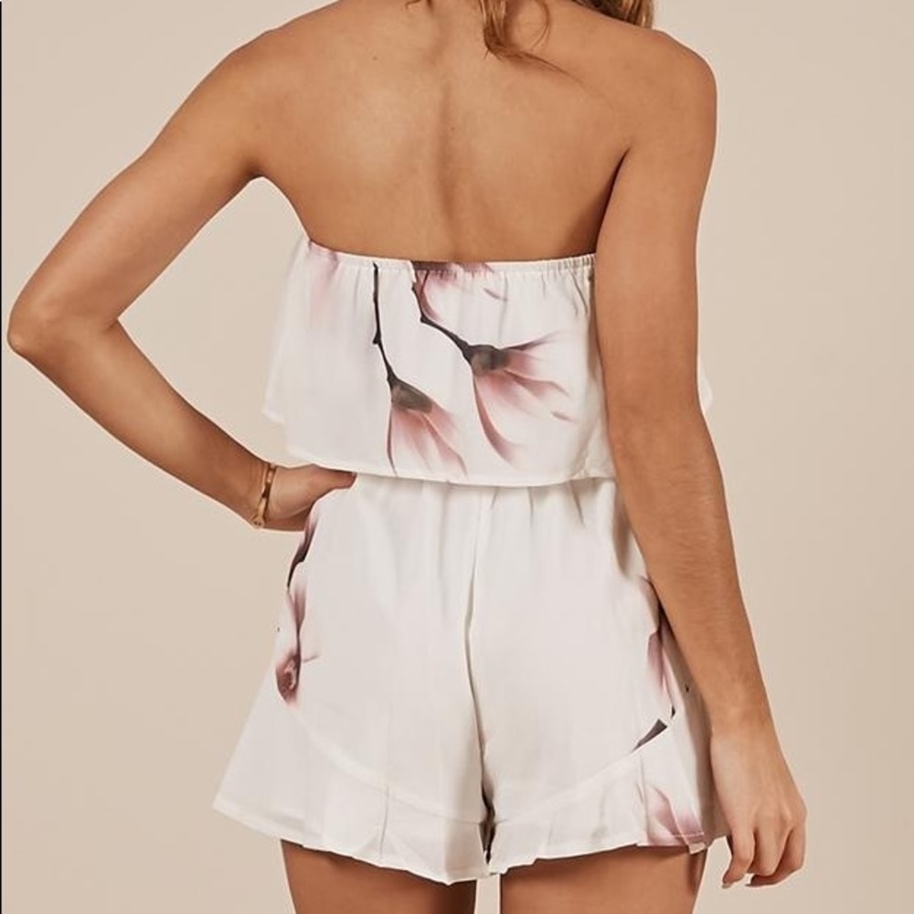 Happy Endings Playsuit in white floral